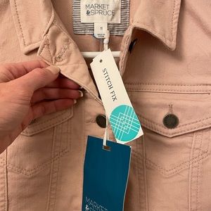 Blush jean jacket - brand new with tags